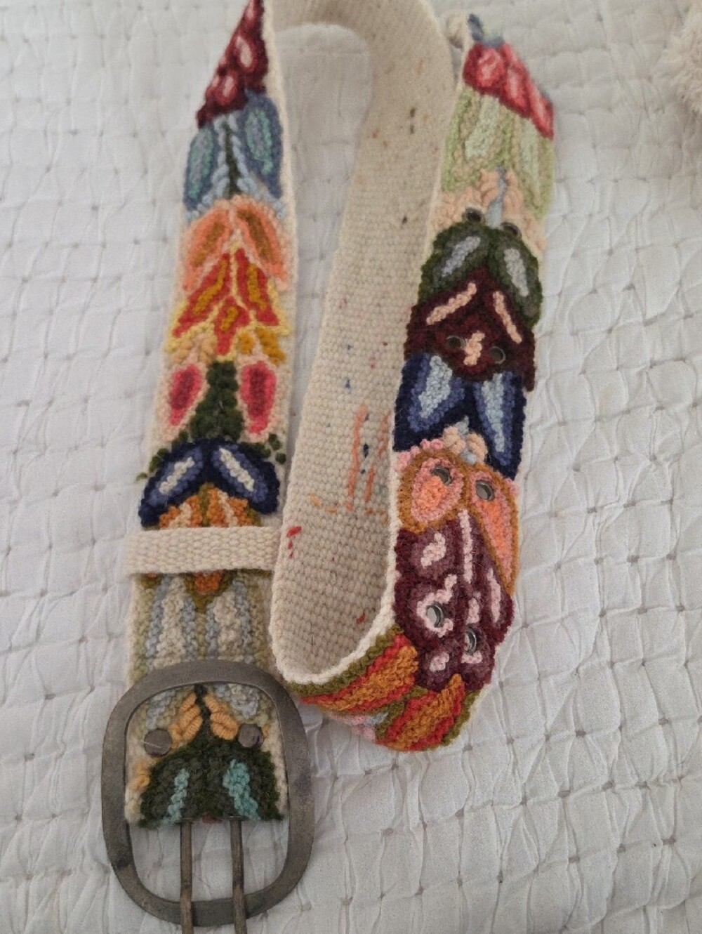 pistil Cream Multicolor Embroidered Textile Belt - Picture 2 of 3